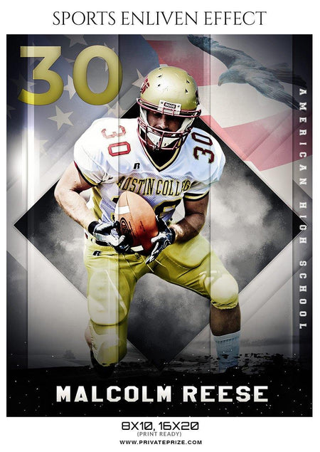 Malcolm Reese - Football Sports Enliven Effect Photography Template - PrivatePrize - Photography Templates