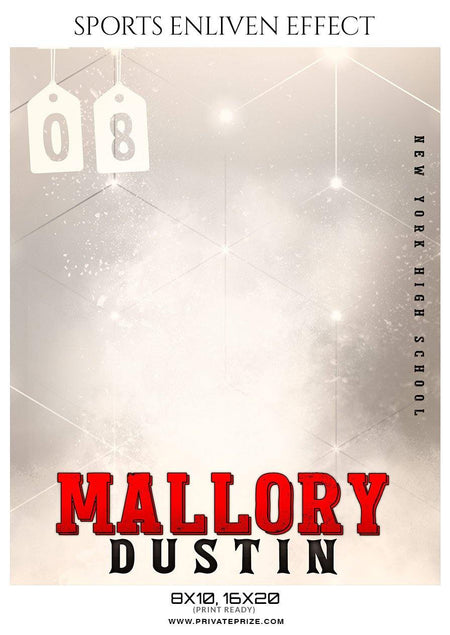 Mallory Dustin - Softball Sports Enliven Effect Photography template - PrivatePrize - Photography Templates