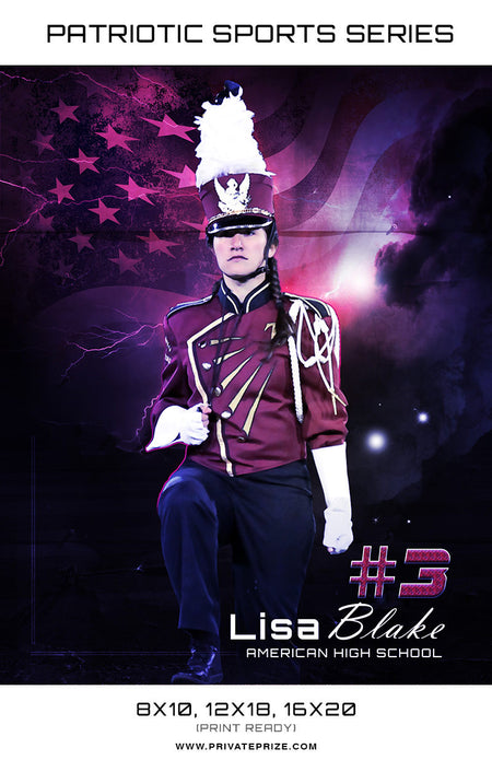 Marching Band - Sports Patriotic Series - Photography Photoshop Template