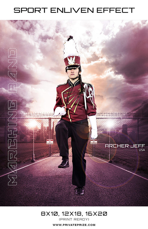 Marching Band Archer Sports - Enliven Effects - Photography Photoshop Template