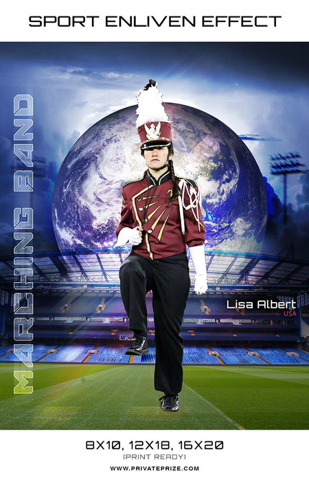Marching Band Lisa Sports - Enliven Effects - Photography Photoshop Template