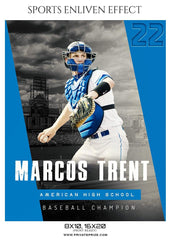 Marcos Trent - Baseball Sports Enliven Effect Photography Template