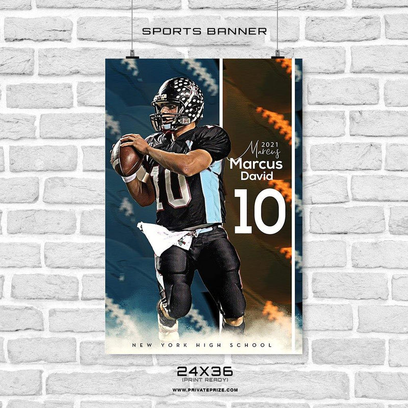 Marcus David-Football - Sports Banner Photoshop Template - PrivatePrize - Photography Templates