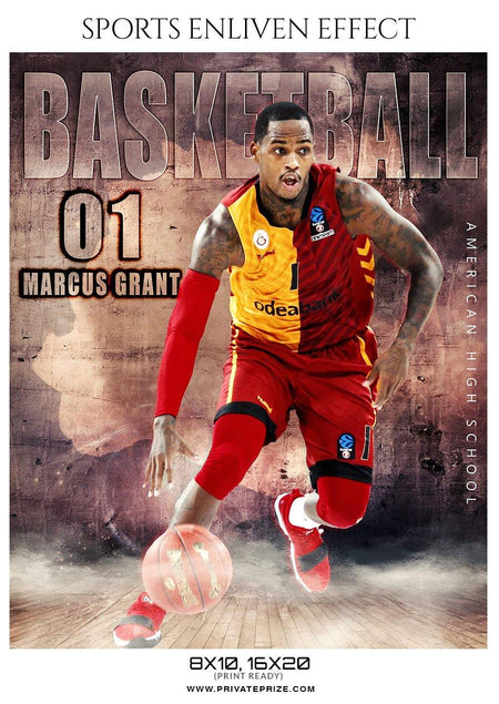 Marcus Grant - Basketball Sports Enliven Effect Photography Template - PrivatePrize - Photography Templates