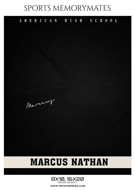 Marcus Nathan - Football Memory Mate Photoshop Template - PrivatePrize - Photography Templates