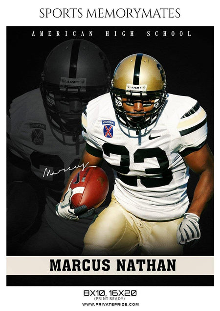 Marcus Nathan - Football Memory Mate Photoshop Template - PrivatePrize - Photography Templates