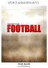 Margaret Calvin - Football Memory Mate Photoshop Template - PrivatePrize - Photography Templates