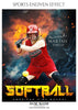 Mariah Diego - Softball Sports Enliven Effect Photography template - PrivatePrize - Photography Templates
