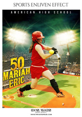 Mariah Eric - Softball Sports Enliven Effect Photography template