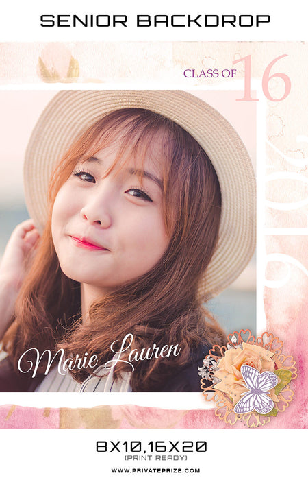 Marie Lauren Senior Digital Backdrop - Photography Photoshop Templates