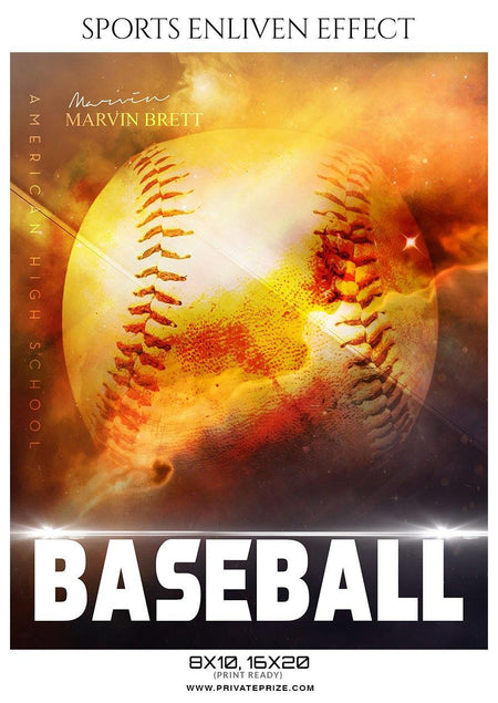 Marvin Brett -  Baseball Enliven Effect - PrivatePrize - Photography Templates