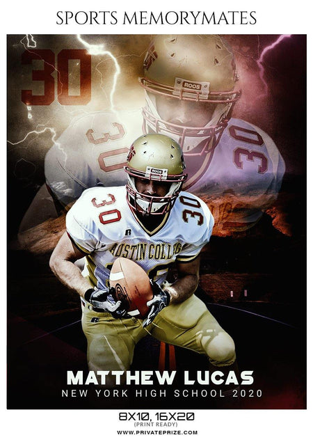 Matthew Lucas -  Football Sports Memory Mate Photography Template - PrivatePrize - Photography Templates