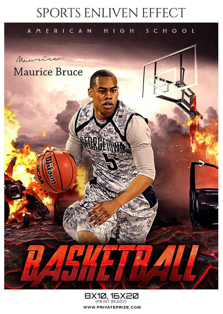 Maurice Bruce - Basketball Sports Enliven Effect Photography Template - PrivatePrize - Photography Templates