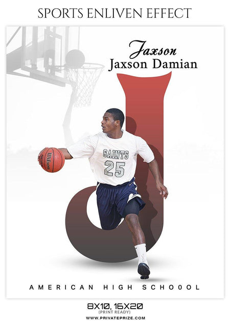 Maxwell Damian - Basketball Sports Enliven Effect Photography Template - PrivatePrize - Photography Templates