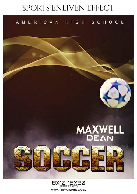 Maxwell Dean - Soccer Sports Enliven Effect Photography Template - PrivatePrize - Photography Templates