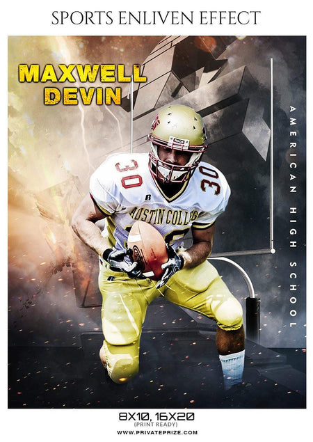 Maxwell-Devin - Football Sports Enliven Effect Photography Template - PrivatePrize - Photography Templates