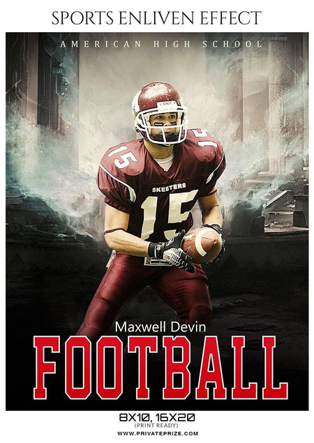 Maxwell Devin - Football Sports Enliven Effects Photography Template - PrivatePrize - Photography Templates