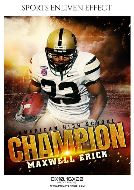 Maxwell Erick - Football Sports Enliven Effect Photography Template - PrivatePrize - Photography Templates