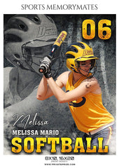 Melissa Mario - Softball - Sports Memory Mate Photoshop Template