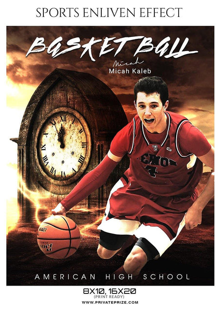 Micah Kaleb - Basketball Sports Enliven Effect Photography Template - PrivatePrize - Photography Templates
