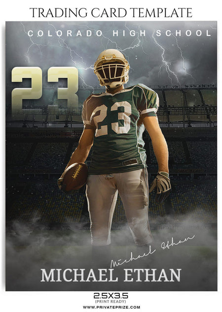 Michael Ethan Sports Trading Card Photoshop Template - Photography Photoshop Template