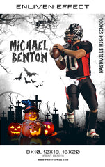 Michael Benton Football Halloween Template -  Enliven Effects