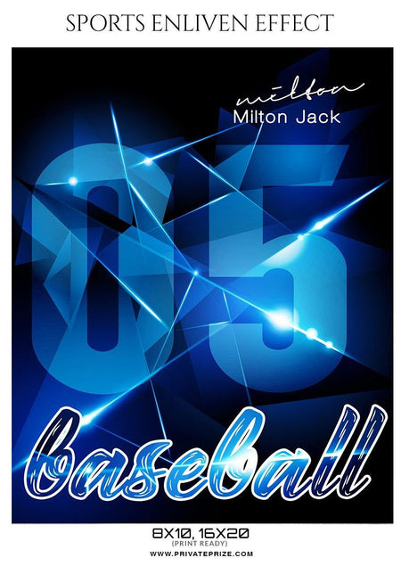 Milton Jack - Baseball Sports Enliven Effect Photography Template - PrivatePrize - Photography Templates