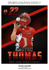 Milton Thomas - Baseball Sports Enliven Effect Photography Template
