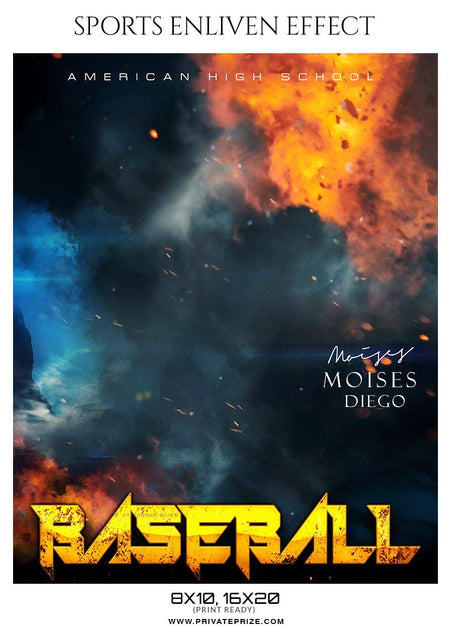 Moises Diego - Baseball Sports Enliven Effect Photography Template - PrivatePrize - Photography Templates