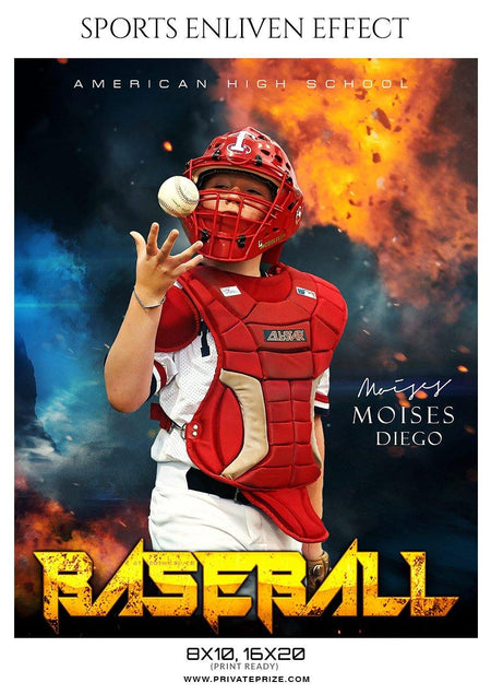 Moises Diego - Baseball Sports Enliven Effect Photography Template - PrivatePrize - Photography Templates