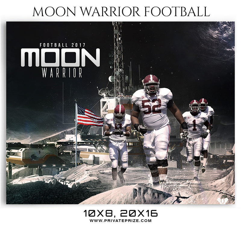Moon Warrior Themed Sports Photography Template - Photography Photoshop Template