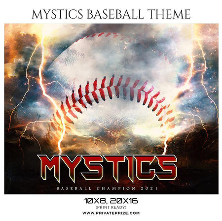Mystics Baseball - Sports Theme Sports Photography Template - PrivatePrize - Photography Templates