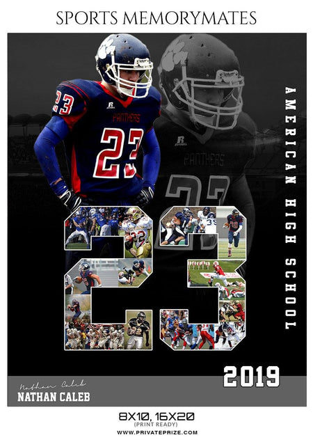 Nathan Caleb - Football Memory Mate Photoshop Template - PrivatePrize - Photography Templates