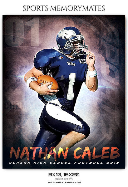 Nathan Caleb - Football Sports Enliven Effect Photography Template - Photography Photoshop Template