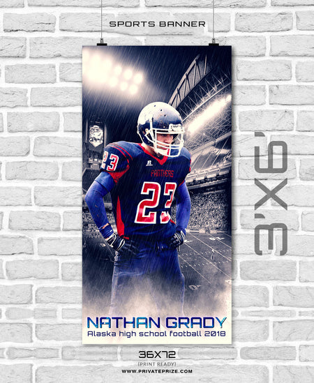 Nathan Grady - Football Enliven Effects Sports Banner Photoshop Template - Photography Photoshop Template