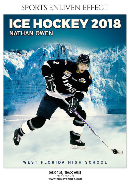 NATHAN OWEN-ICE HOCKEY- SPORTS ENLIVEN EFFECT - Photography Photoshop Template