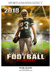 Nelson Cody Football Sports Enliven Effects Photoshop Template