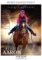 Nevaeh Aaron - Rodeo Sports Enliven Effects Photography Template