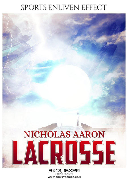 Nicholas Aaron - Lacrosse Sports Enliven Effects Photography Template - PrivatePrize - Photography Templates