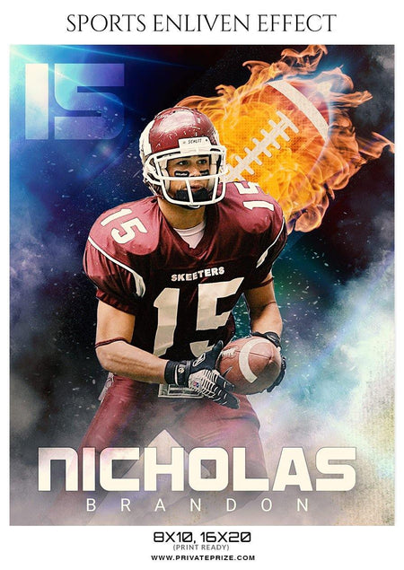 Nicholas Brandon - Football Sports Enliven Effect Photography Template - PrivatePrize - Photography Templates