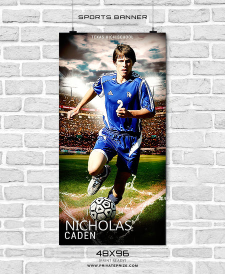Nicholas Caden - Soccer Sports Banner Photoshop Template - Photography Photoshop Template