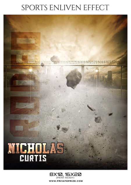 NICHOLAS CURTIS-RODEO - SPORTS ENLIVEN EFFECT - Photography Photoshop Template