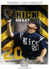 Nick Smart Sports Trading Card Template - Photography Photoshop Template