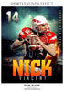 Nick  Football Sports Photography- Enliven Effects - Photography Photoshop Template
