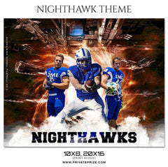 Nighthawks Football - Football Themed Sports Photography Template