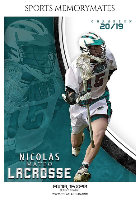 Nicolas Mateo - Lacrosse Sports Memory Mates Photography Template - PrivatePrize - Photography Templates
