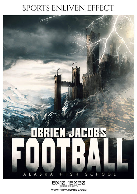 Obrien Jacobs - Football Sports Enliven Effect Photography Template - Photography Photoshop Template