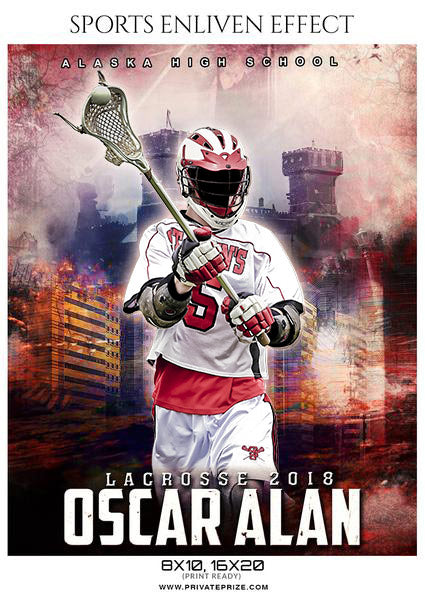 Oscar Alan - Lacrosse Sports Enliven Effects Photography Template