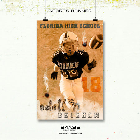 Odell- Enliven Effects Sports Banner Photoshop Template - Photography Photoshop Template