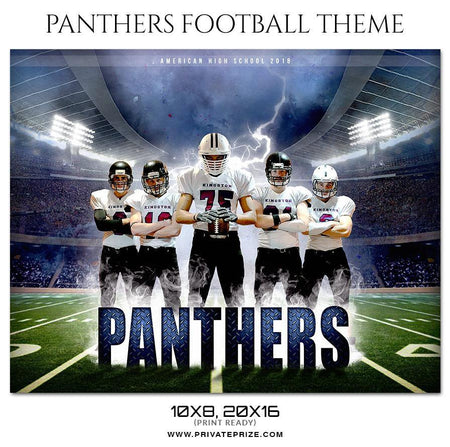 Panthers - Football Themed Sports Photography Template - PrivatePrize - Photography Templates